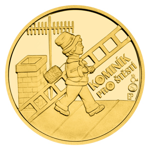 Zlatý dukát Kominík pro štěstí proof